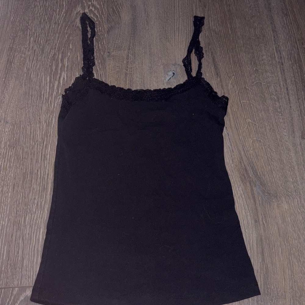 White Fox Boutique Black Lace Trim Camisole